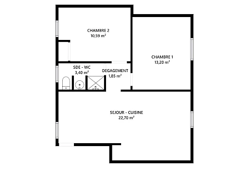 Appartement Avignon 3 pièce(s) 51.74 m2 - 8