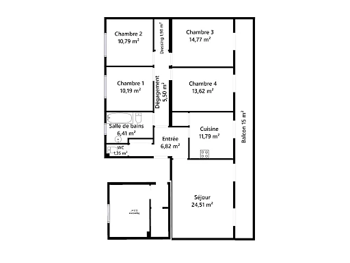 Appartement Avignon 6 pièce(s) 121 m2 - 11